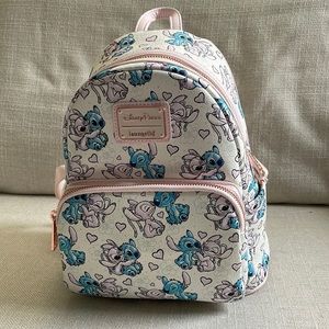 Disney Parks Loungefly Stitch & Angel Mini-Backpack